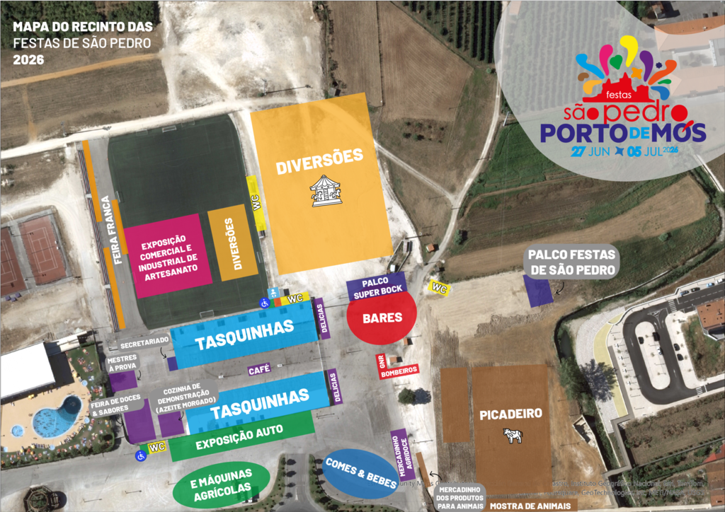 MAPA DO RECINTO DAS FESTAS DE S&Atilde;O PEDRO 2026